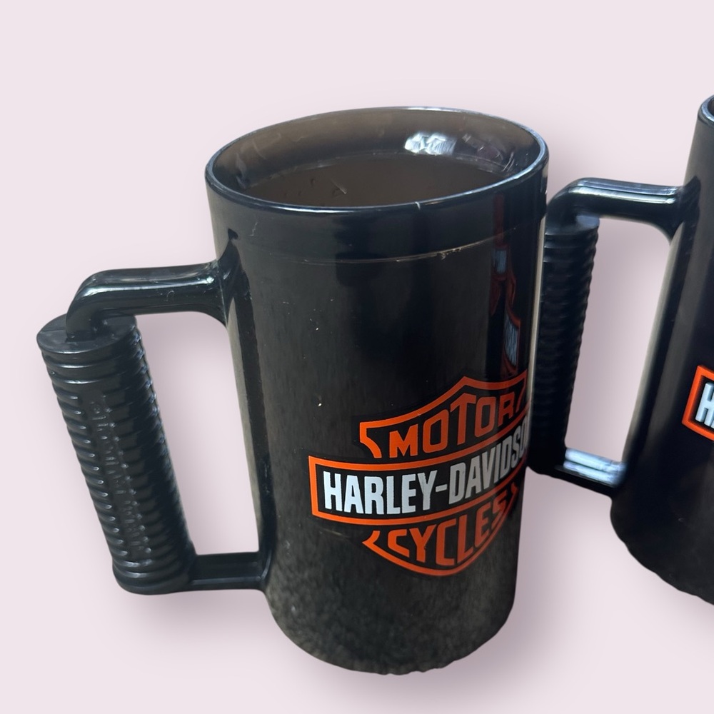 Harley-Davidson Black and Orange Handlebars Mug Set of Three - Picture 2 of 13